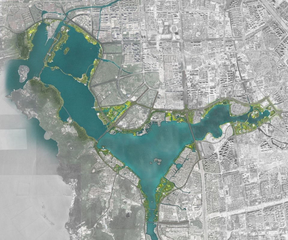 环蠡湖景区范围整治提升工程设计总平面图 © AECOM li lake scenic area