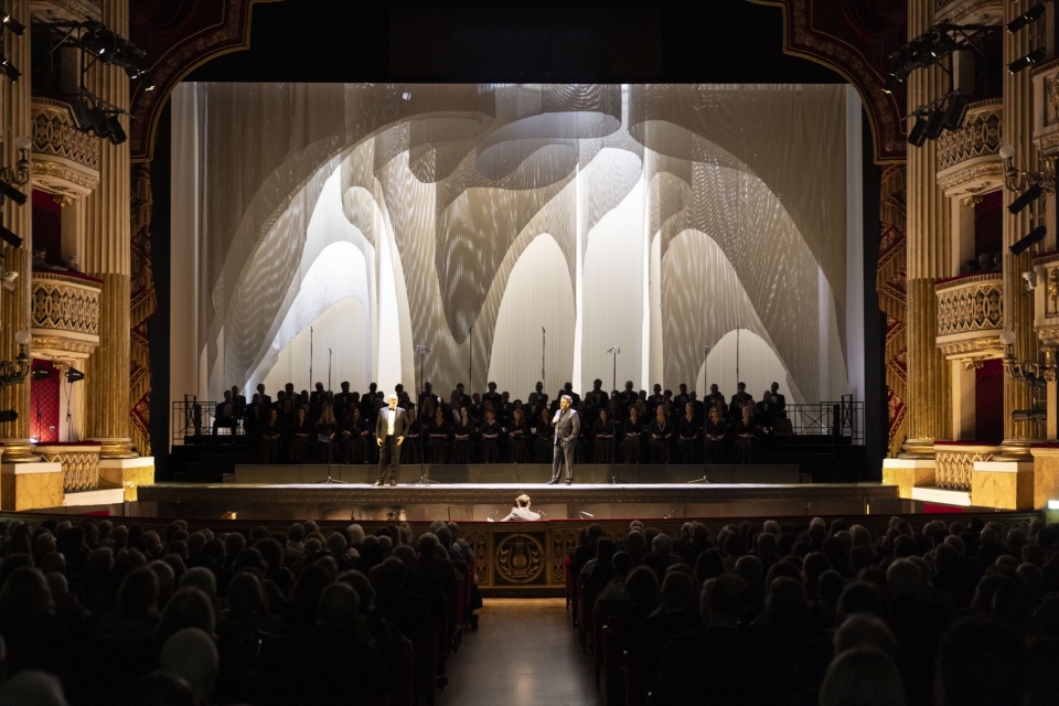 Simon Boccanegra on stage at the Teatro di San Carlo by Alcantara Kengo Kuma