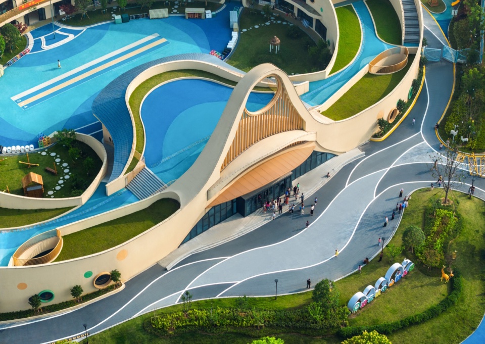 主入口鸟瞰©文沛 central kindergarten