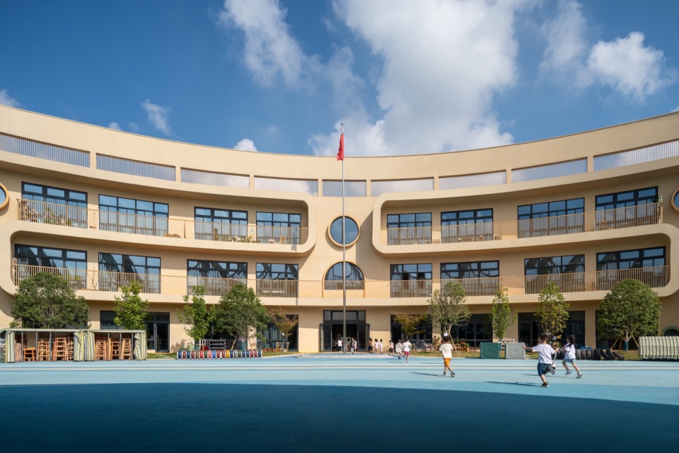 幼儿活动楼立面©文沛 central kindergarten