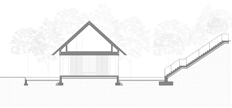 house in a meadow by group projects architecture