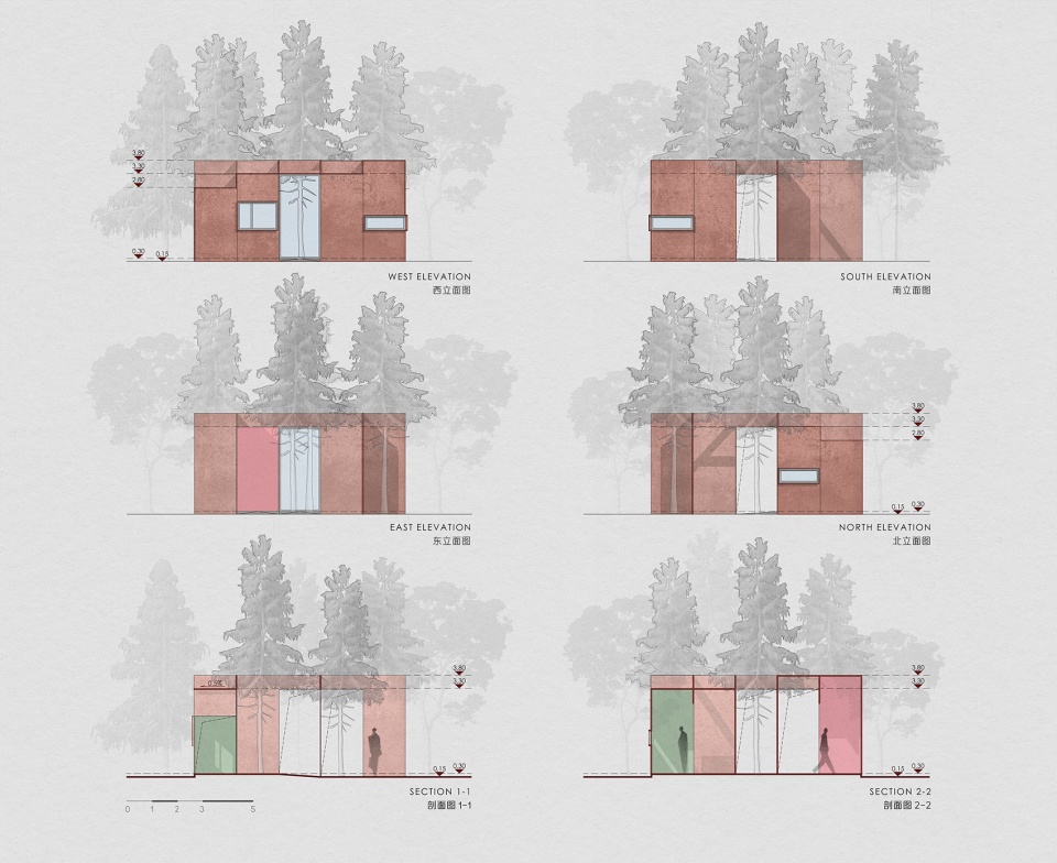 05 立面图及剖面图 @VIA维亚景观 paper house
