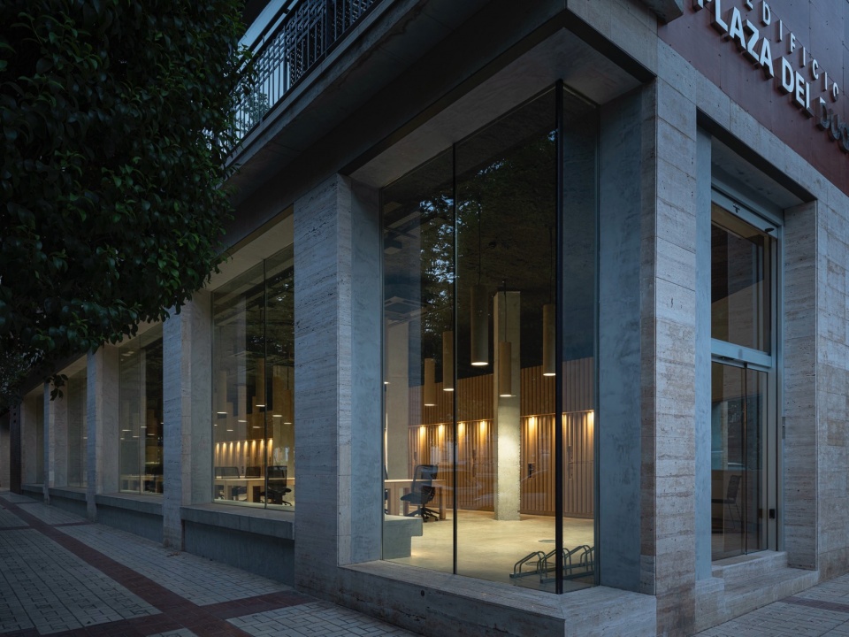 red cross on the street the cardboard office by tomas garcia piriz studio