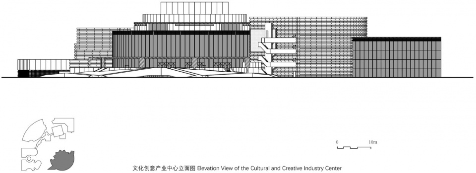 文化创意产业中心立面图 wuhan dongxihu cultural center