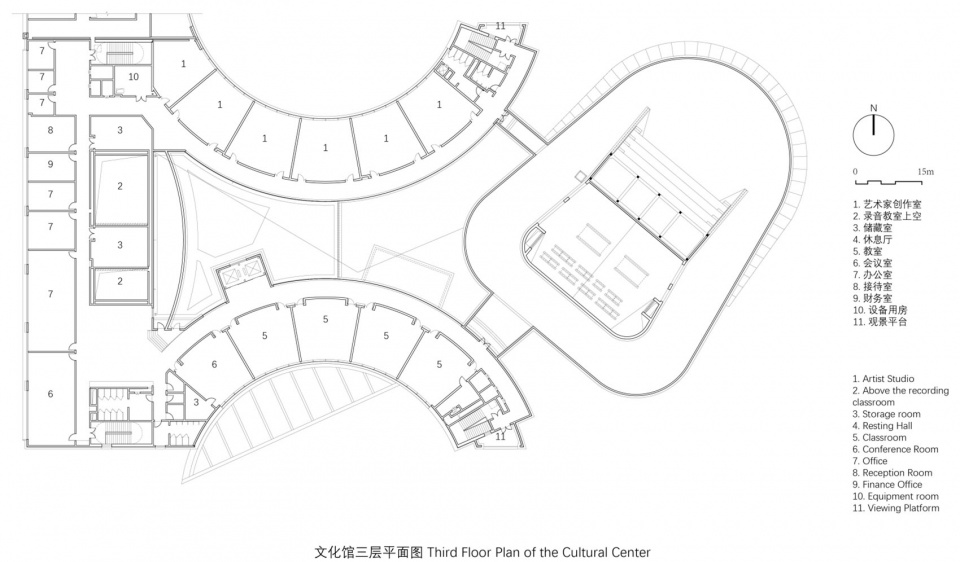 文化馆三层平面图 wuhan dongxihu cultural center