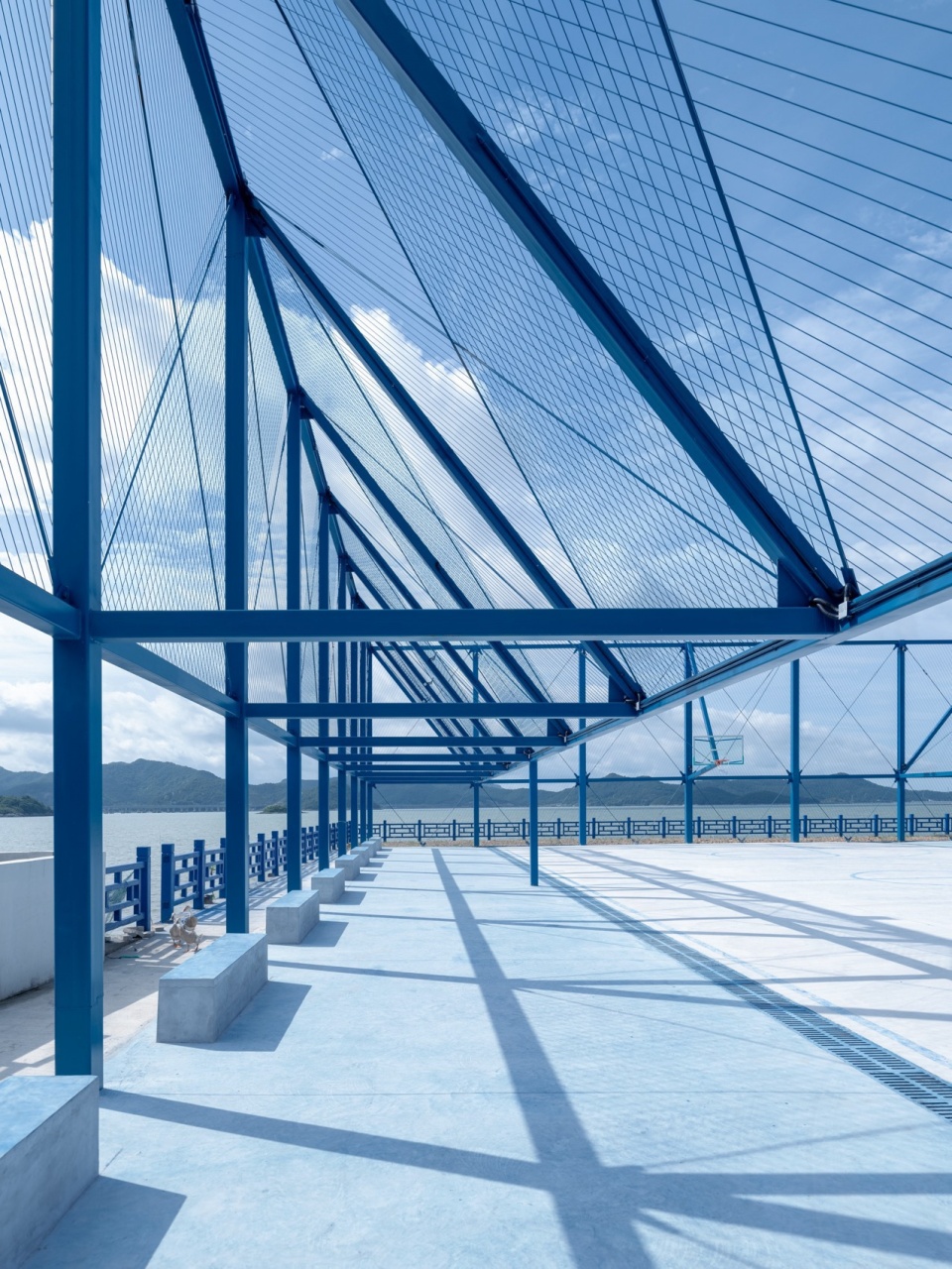 blue court by found projects atelier noirs