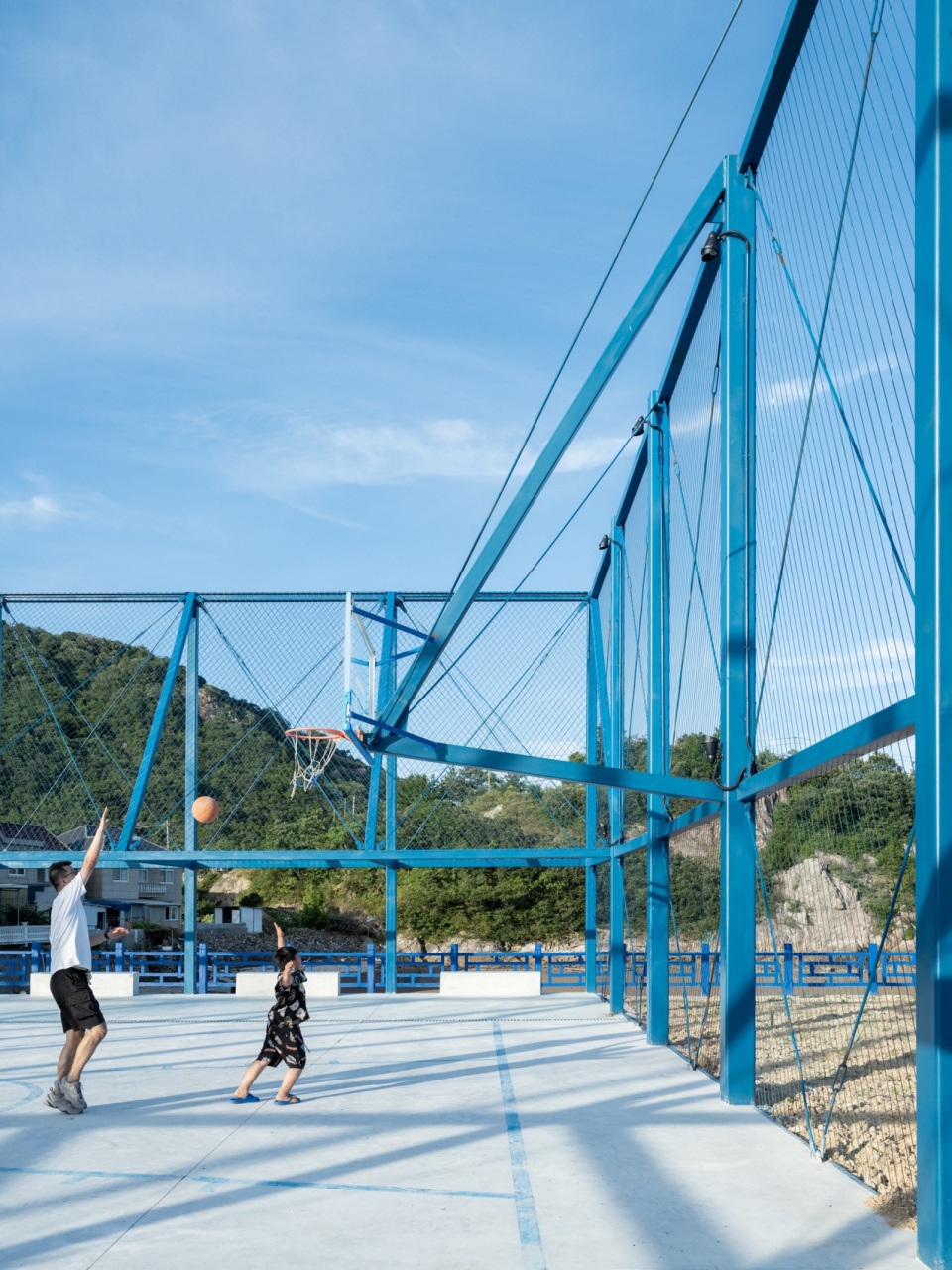 blue court by found projects atelier noirs