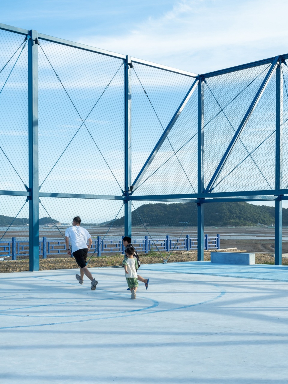 blue court by found projects atelier noirs