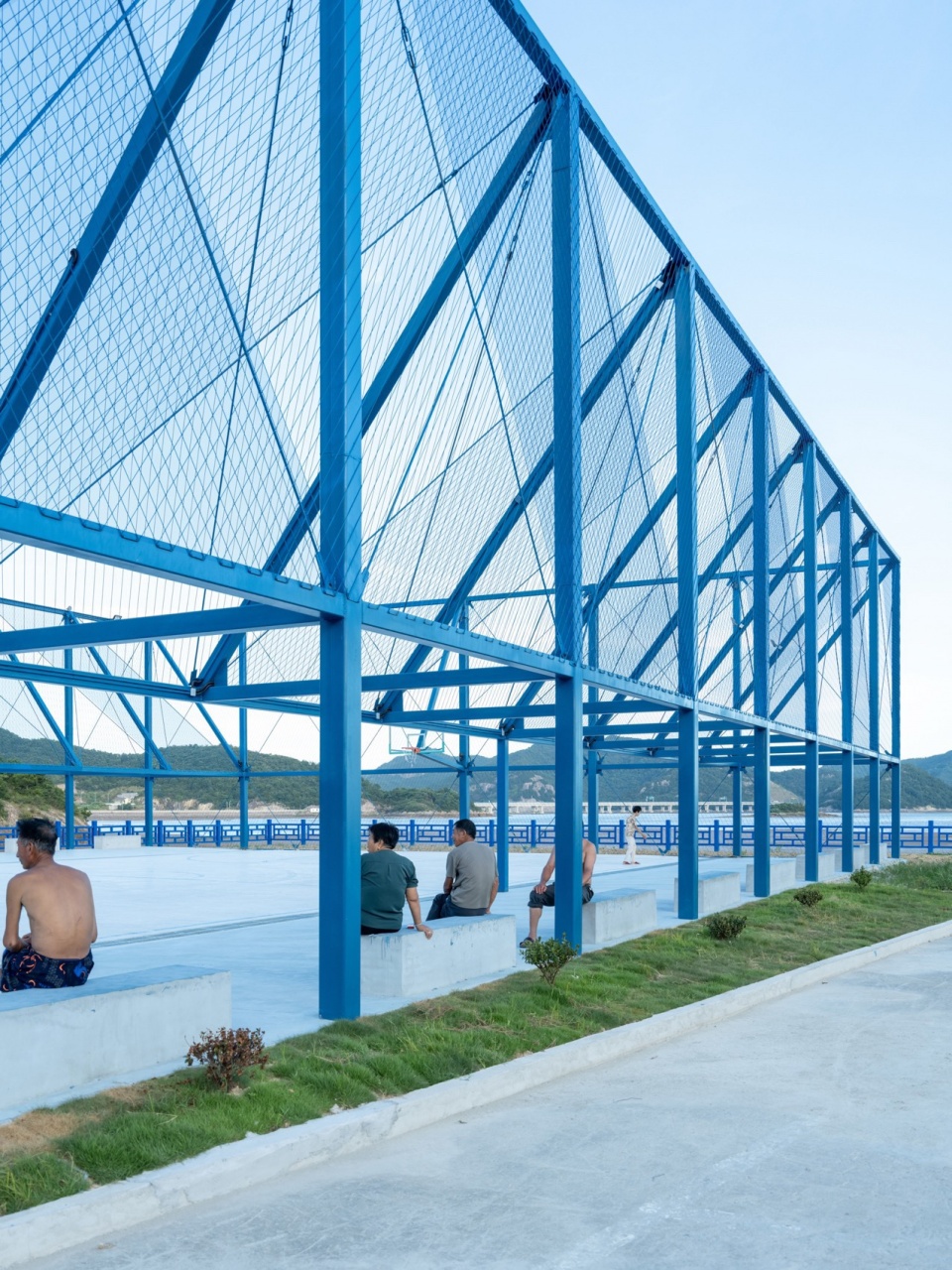 blue court by found projects atelier noirs