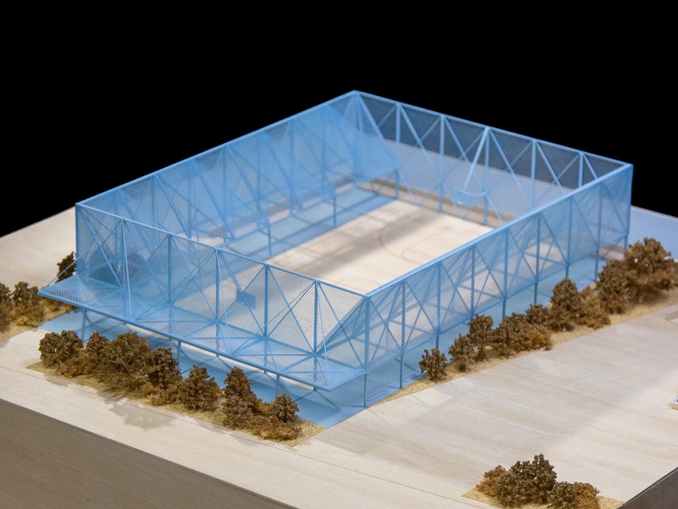 blue court by found projects atelier noirs