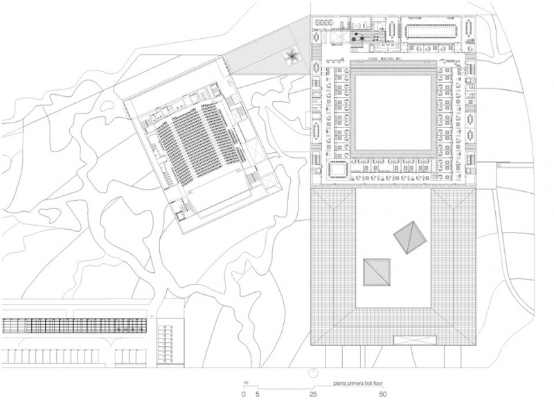 headquarters and auditorium for the university of malaga