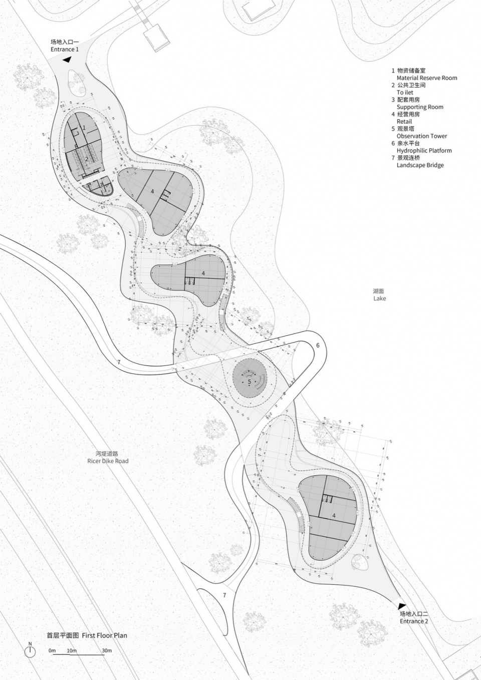 Lujiatan Wetland Park Commercial Service Center