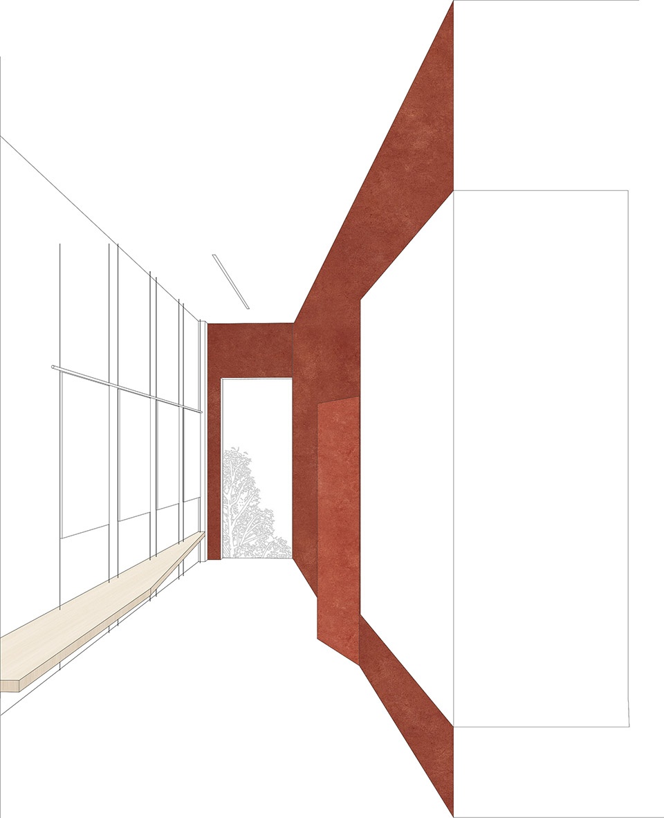 一层通道分析图 First Floor Corridor Analysis©衡建筑 moment boutique store