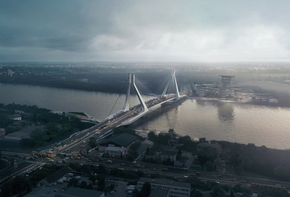 The new Budapest Bridge design competition won proposal Hungary by UNStudio