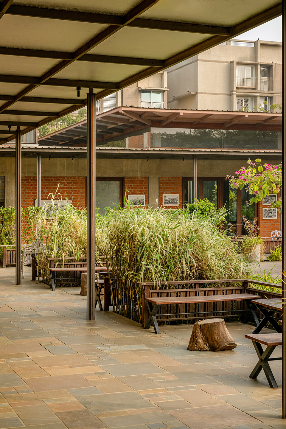under the neem tree restaurant by hiren patel architects