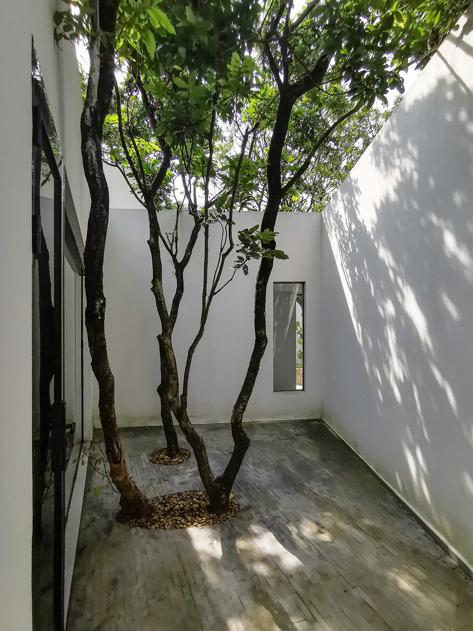 courtyard under longan trees by spacework architects