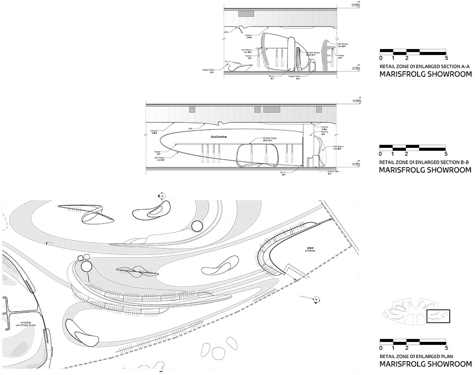 marisfrolg showroom opens in shenzhen by zaha hadid architects