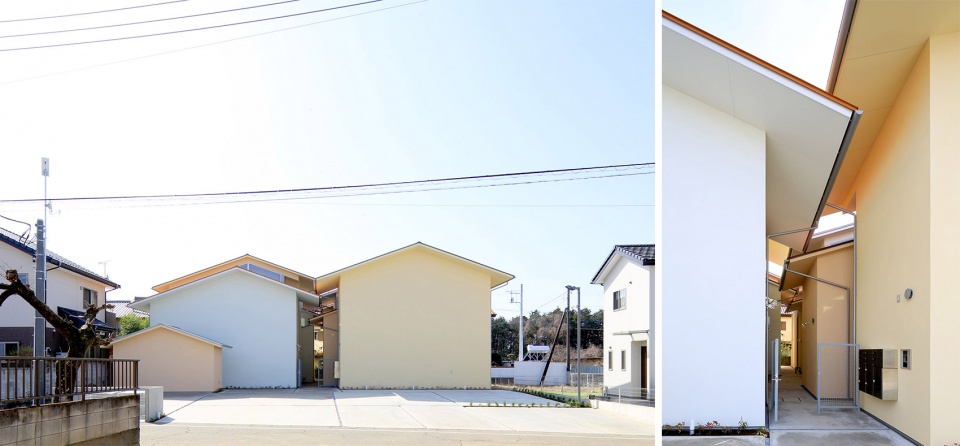 apartment house in residential area by kochi architects studio