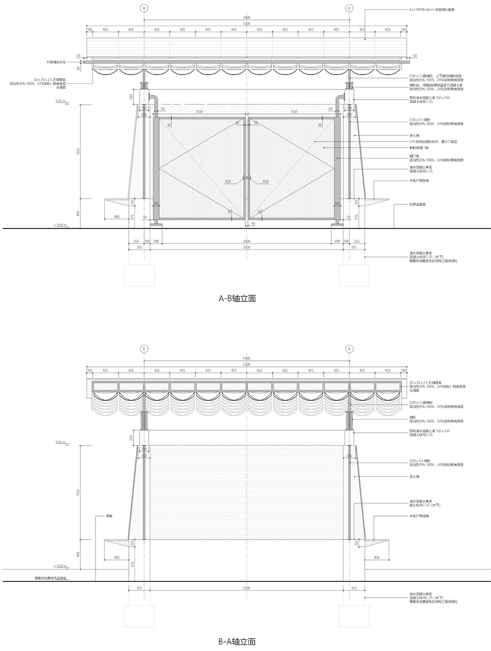 three pavilions of laoyu river by space strategy shanghai