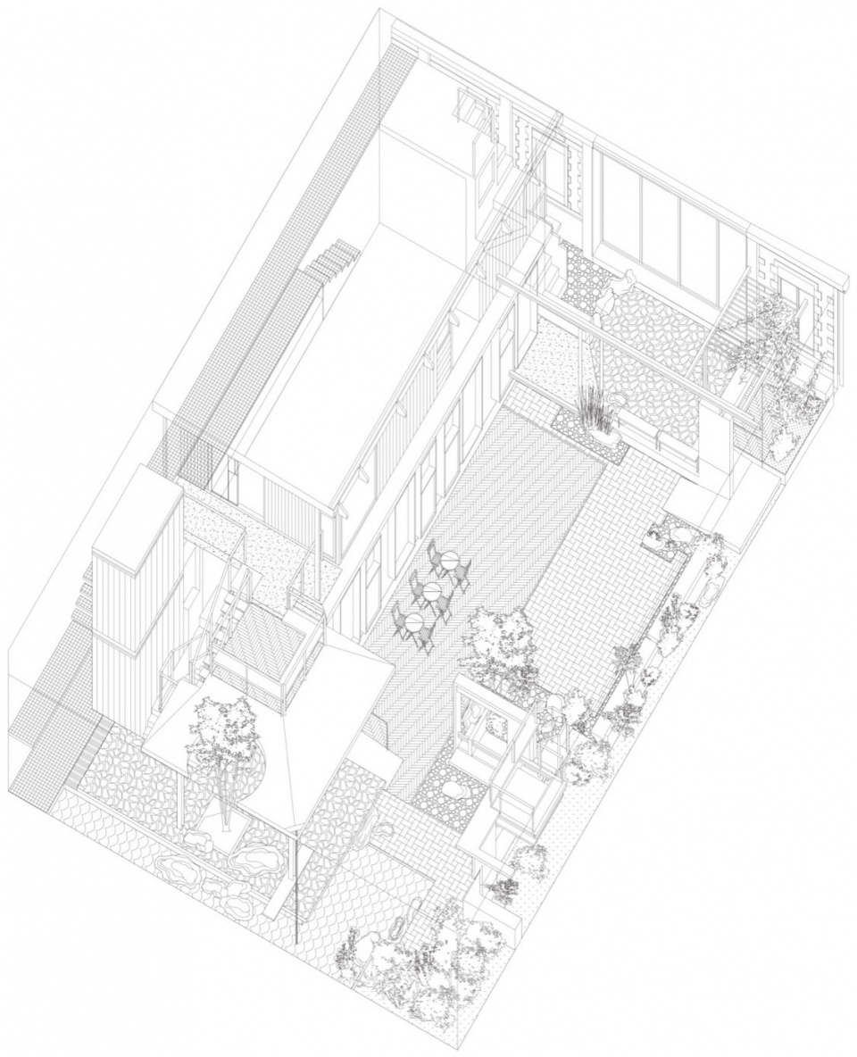 Concrete Screen Courtyard of Wind H Art Center 751 Phase 2 Phase 3 by Jin Qiuye Studio
