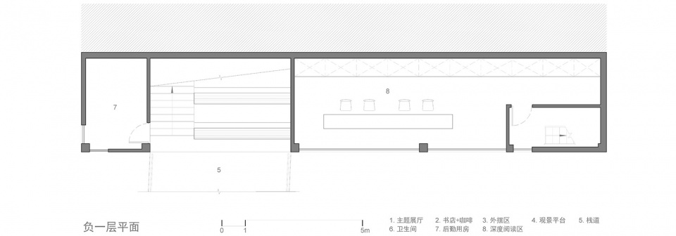 负一层平面图 @玳山建筑设计 renovation practice of jiujiang ferry cultural complex