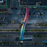 Jianshe Avenue Pedestrian Bridge, Dali Town, Nanhai District, Foshan by Atelier cnS