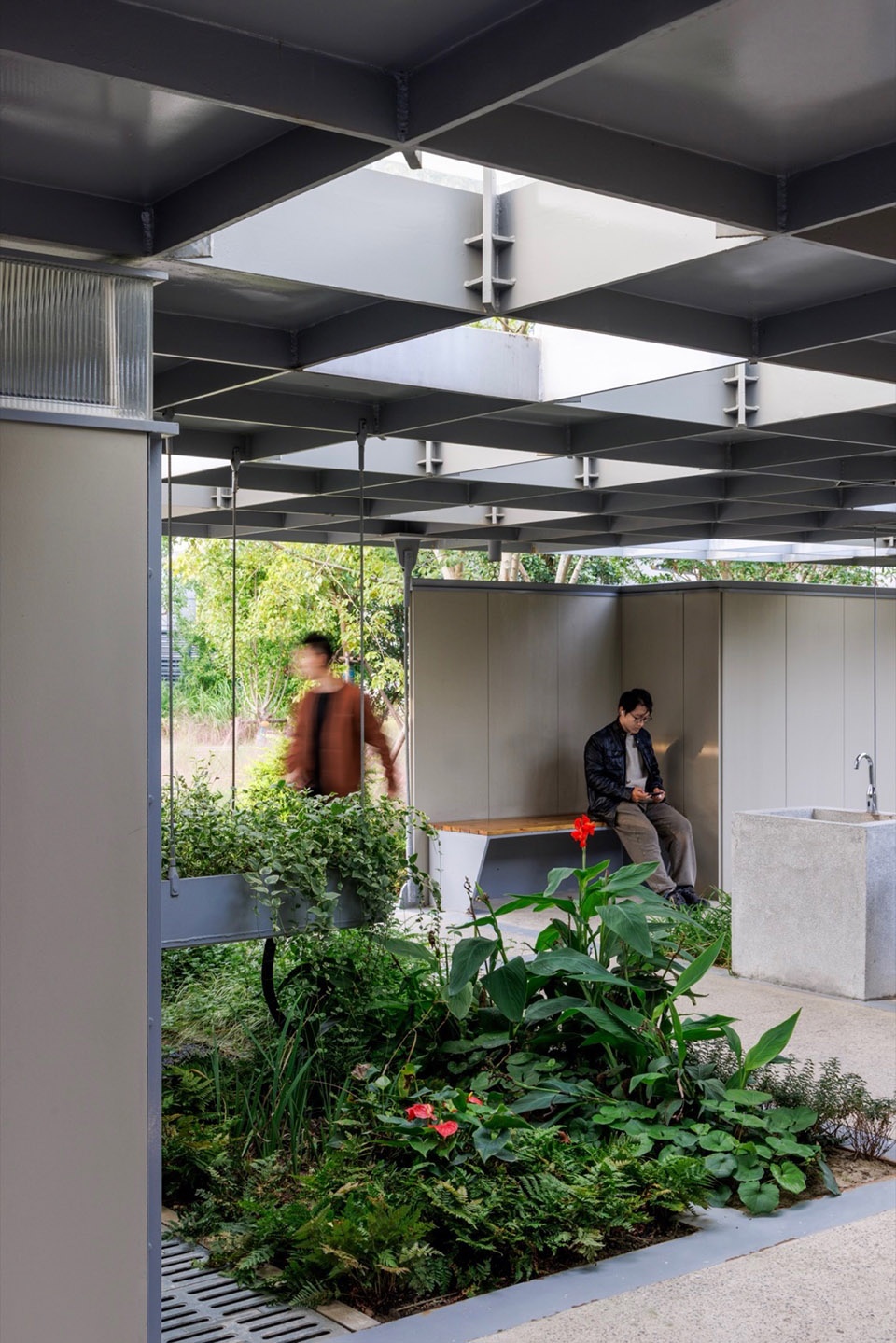 Wind Tower Garden Restroom in Yangpu Riverside Public Space Shanghai by Original Design Studio