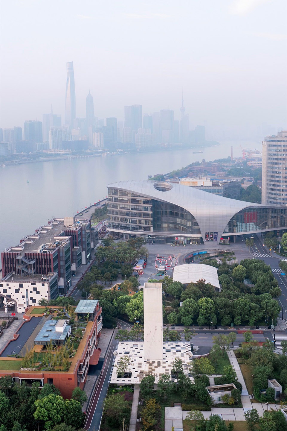 Wind Tower Garden Restroom in Yangpu Riverside Public Space Shanghai by Original Design Studio