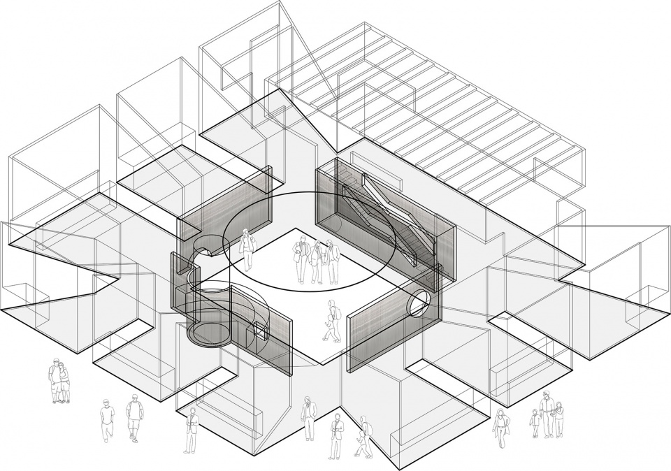 ciff 2024 guangzhou sanlang furniture booth by mutual architecture