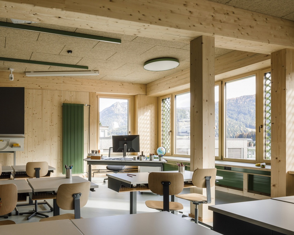 transformation of school davos by cura architekten