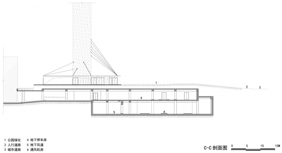 Wind Tower Garden Restroom in Yangpu Riverside Public Space Shanghai by Original Design Studio