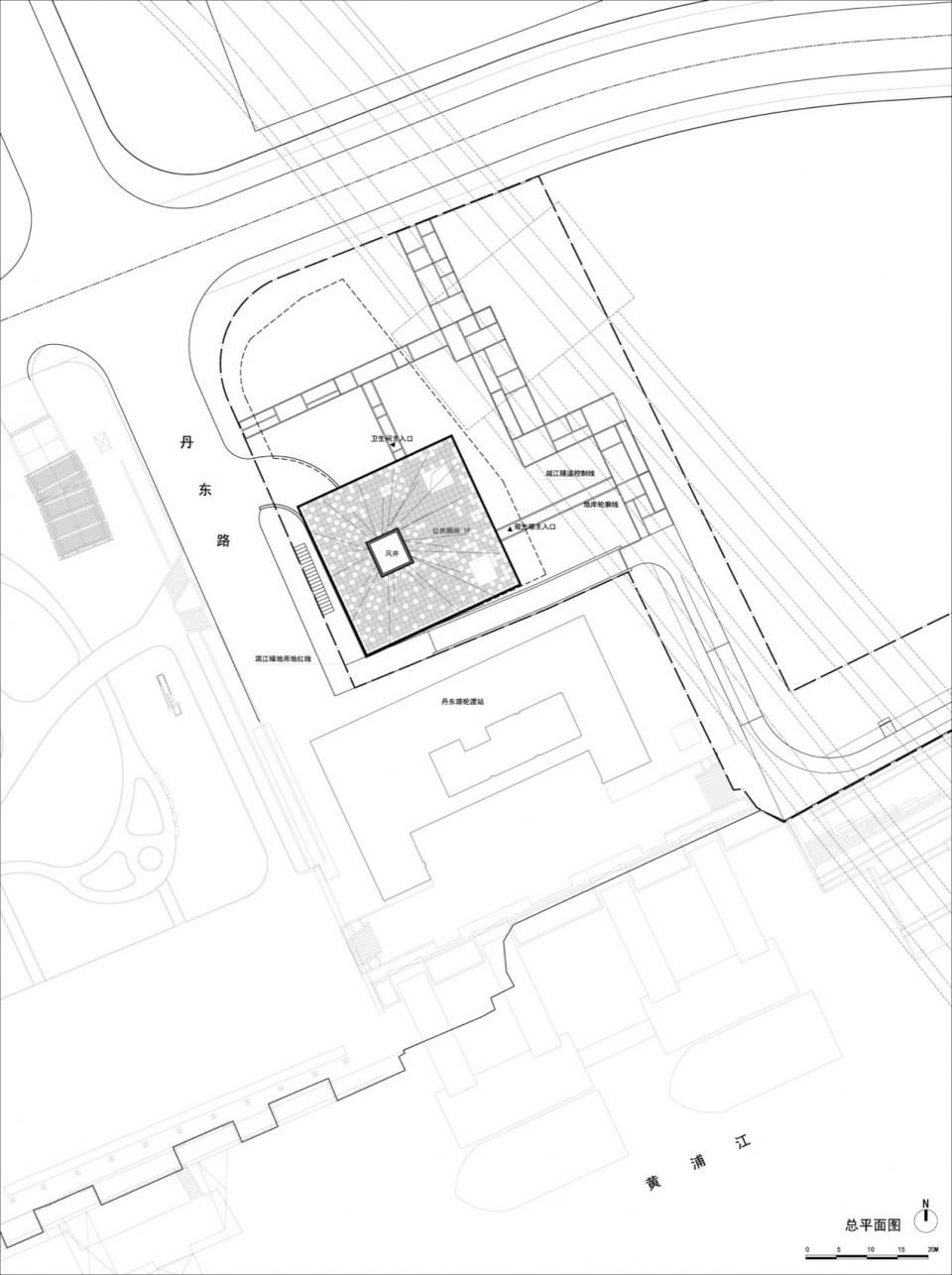 Wind Tower Garden Restroom in Yangpu Riverside Public Space Shanghai by Original Design Studio