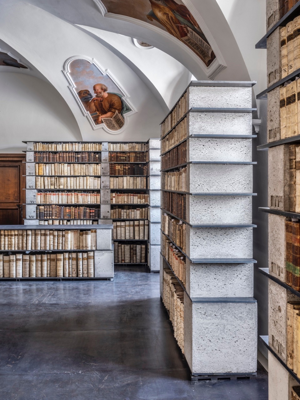 Library in the monastery zeliv by sepka architekti