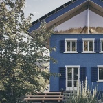 House with a flying roof by Lorenz Bachmann Architect
