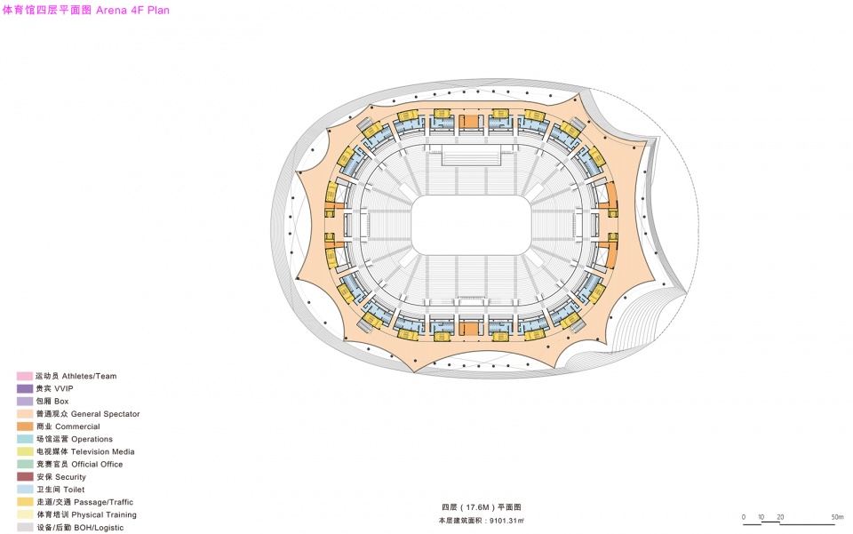 ZHA The Greater Bay Area Sports Center Arena 5F Plan 拷贝