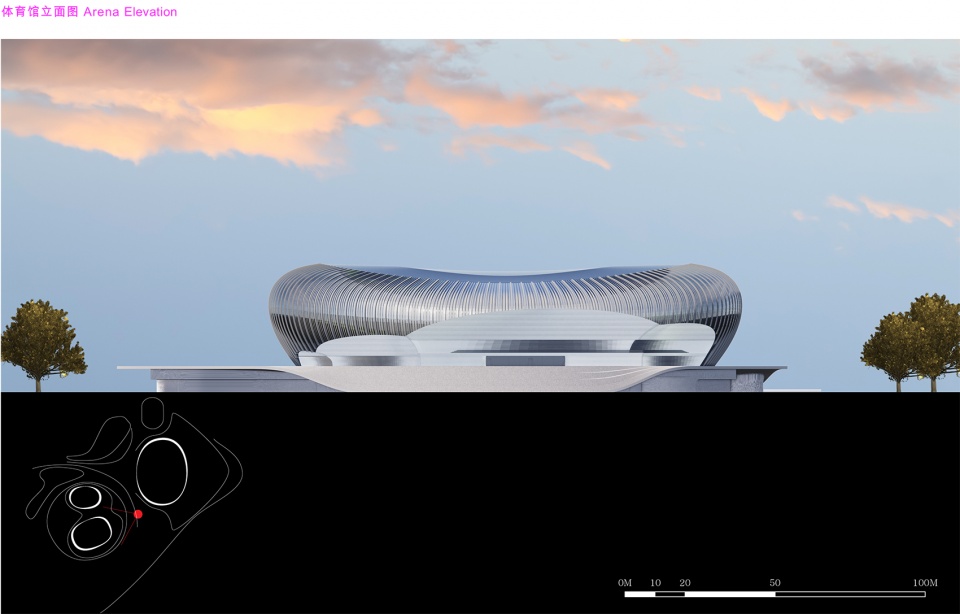 ZHA The Greater Bay Area Sports Center Arena Elevation 1 拷贝