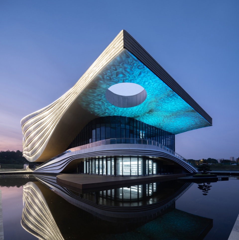 the temporary exhibition hall of jinyi free trade zone by china united engineering corporation limited