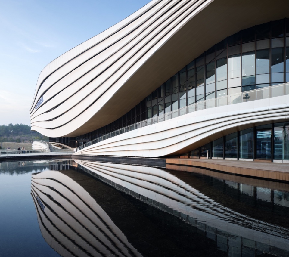 the temporary exhibition hall of jinyi free trade zone by china united engineering corporation limited