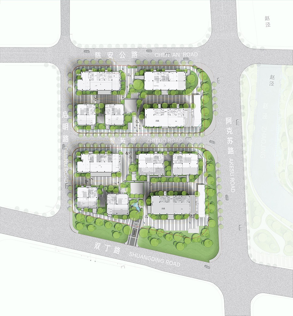 jiading yuanxiang lake central district landscape by weimar group