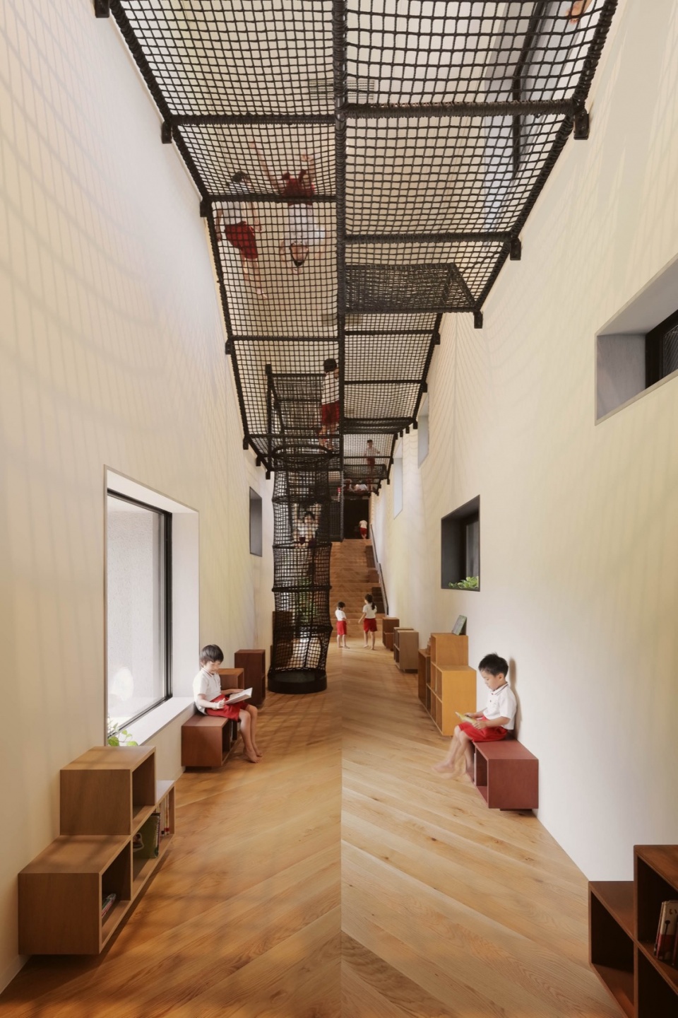 FK Kindergarten and Nursery by HIBINOSEKKEI Youji no Shiro KIDS DESIGN LABO