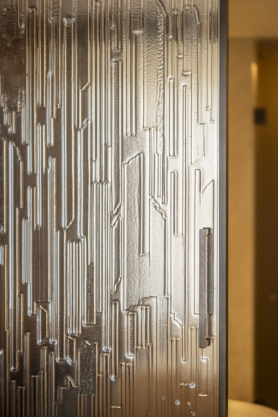fairmont golden prague glass wall by lasvit