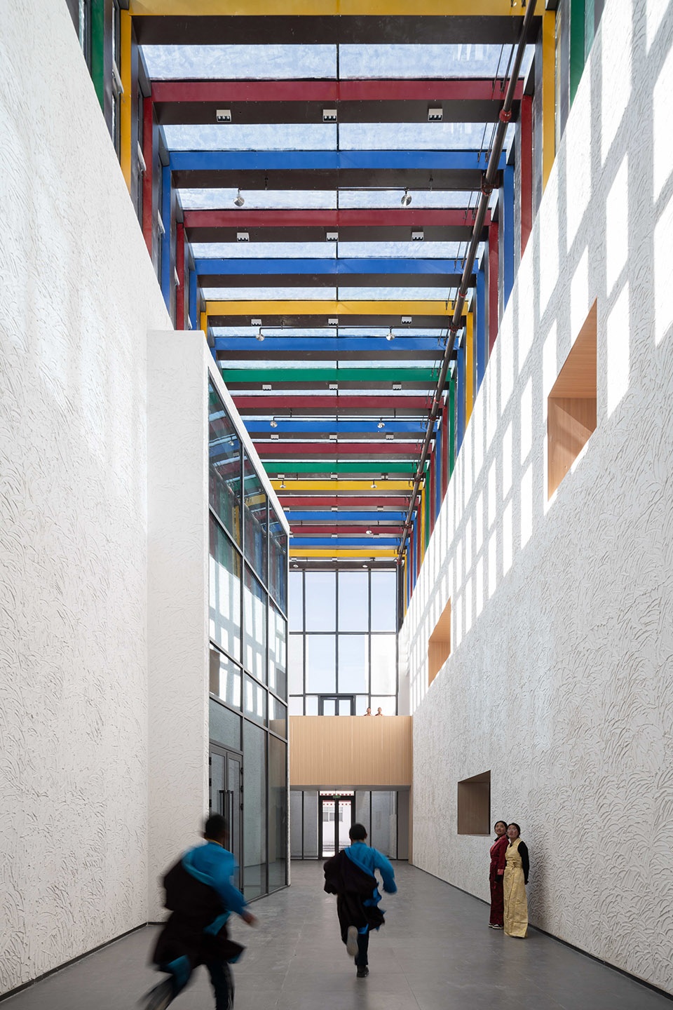 the multifunctional art center of lhozhag county middle school by shenzhen huahui design