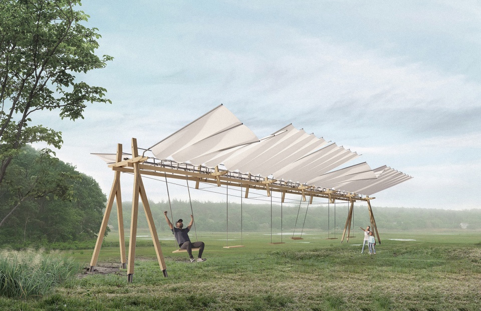 unfurl installation by enlightenarch studio