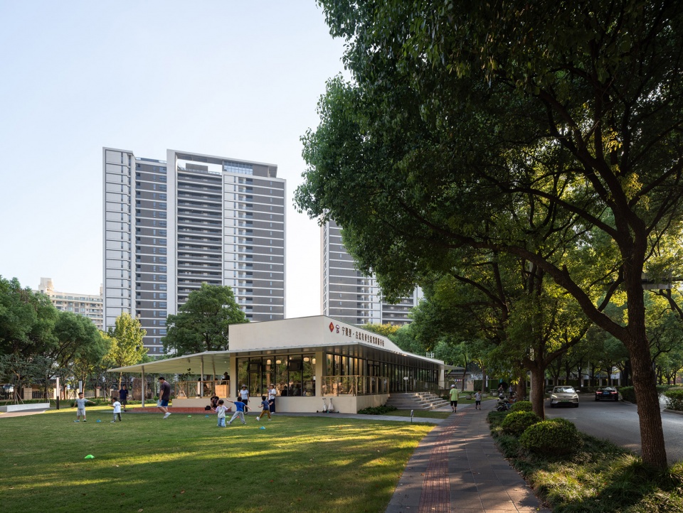 two public service station in gubei community by atelier archmixing