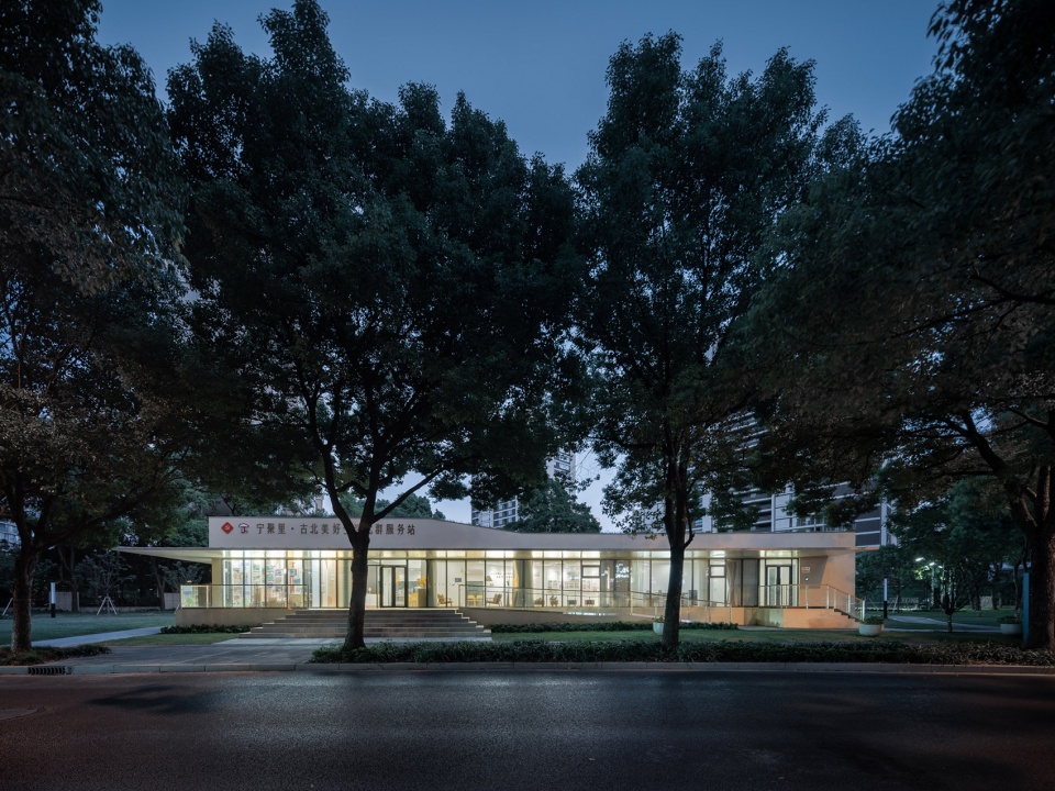 two public service station in gubei community by atelier archmixing
