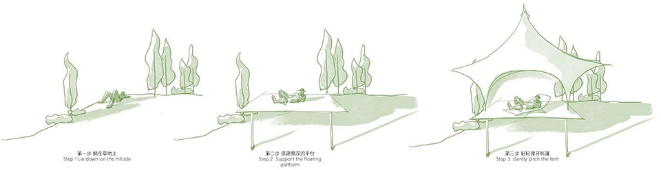 guiye campfire yunhe terraces campsite by decade design