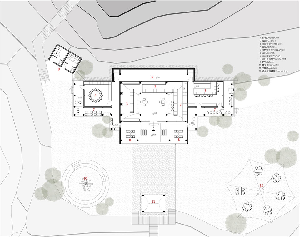 guiye campfire yunhe terraces campsite by decade design