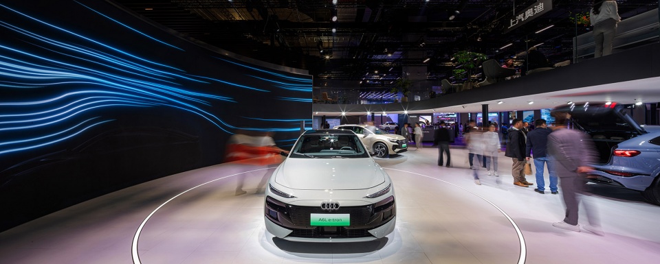 audi pavilion at shanghai auto show 2025 by atelier i n d j