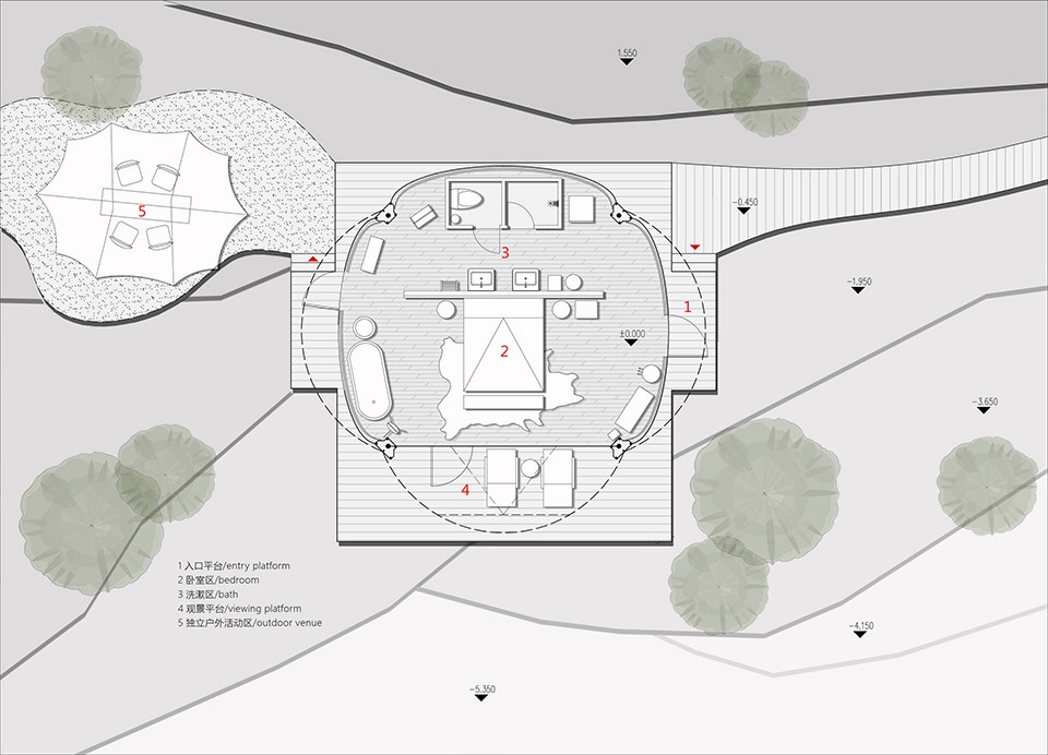 guiye campfire yunhe terraces campsite by decade design