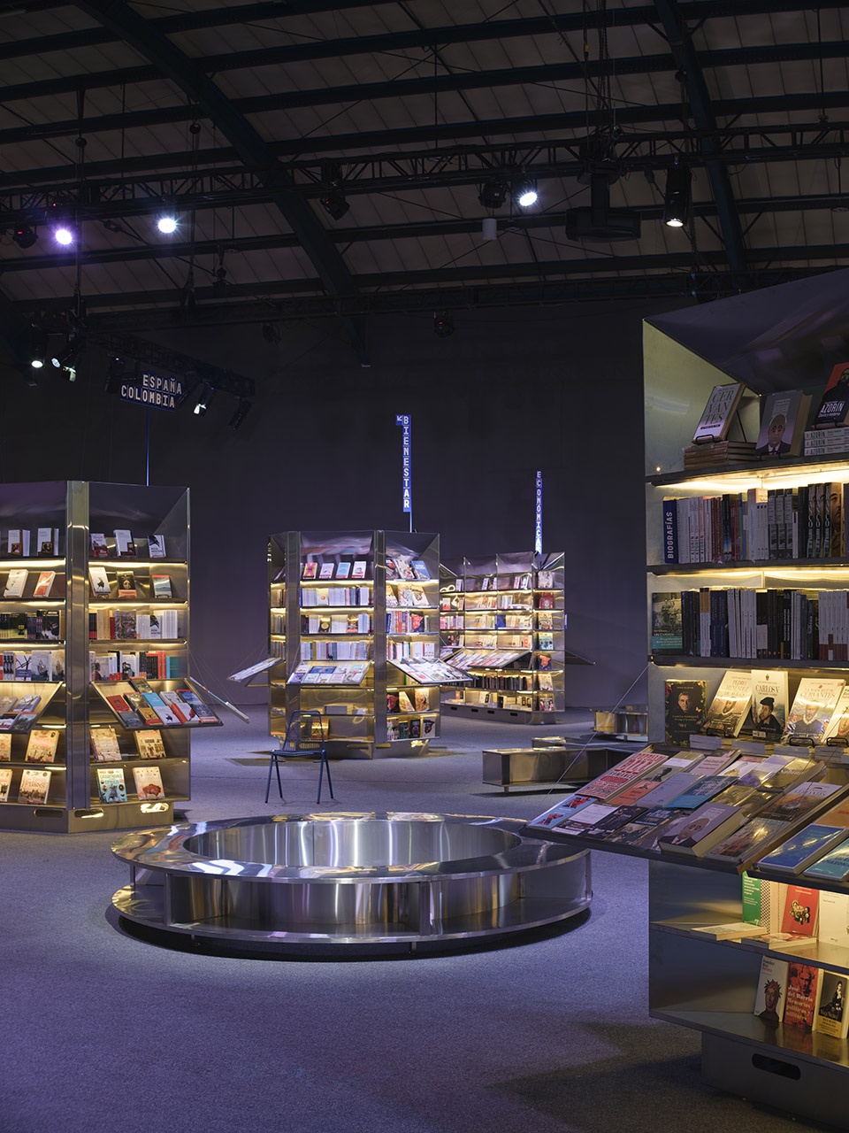 spanish pavilion bogota international book fair filbo 2025 by lluis alexandre casanovas blanco eeestudio paula chalkho rozenblum santiago...